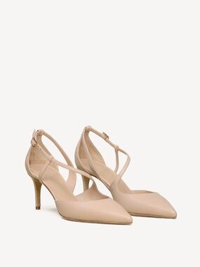M. Gemi Nude Pointed-Toe Heels Made In Italy